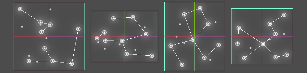 Randomly generated star constellations